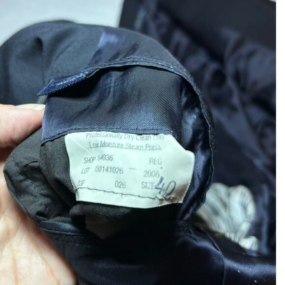 Brooks Brothers Brooksease 100% Wool Navy Sports Coat Suit Blazer Size 40 - Picture 7 of 9